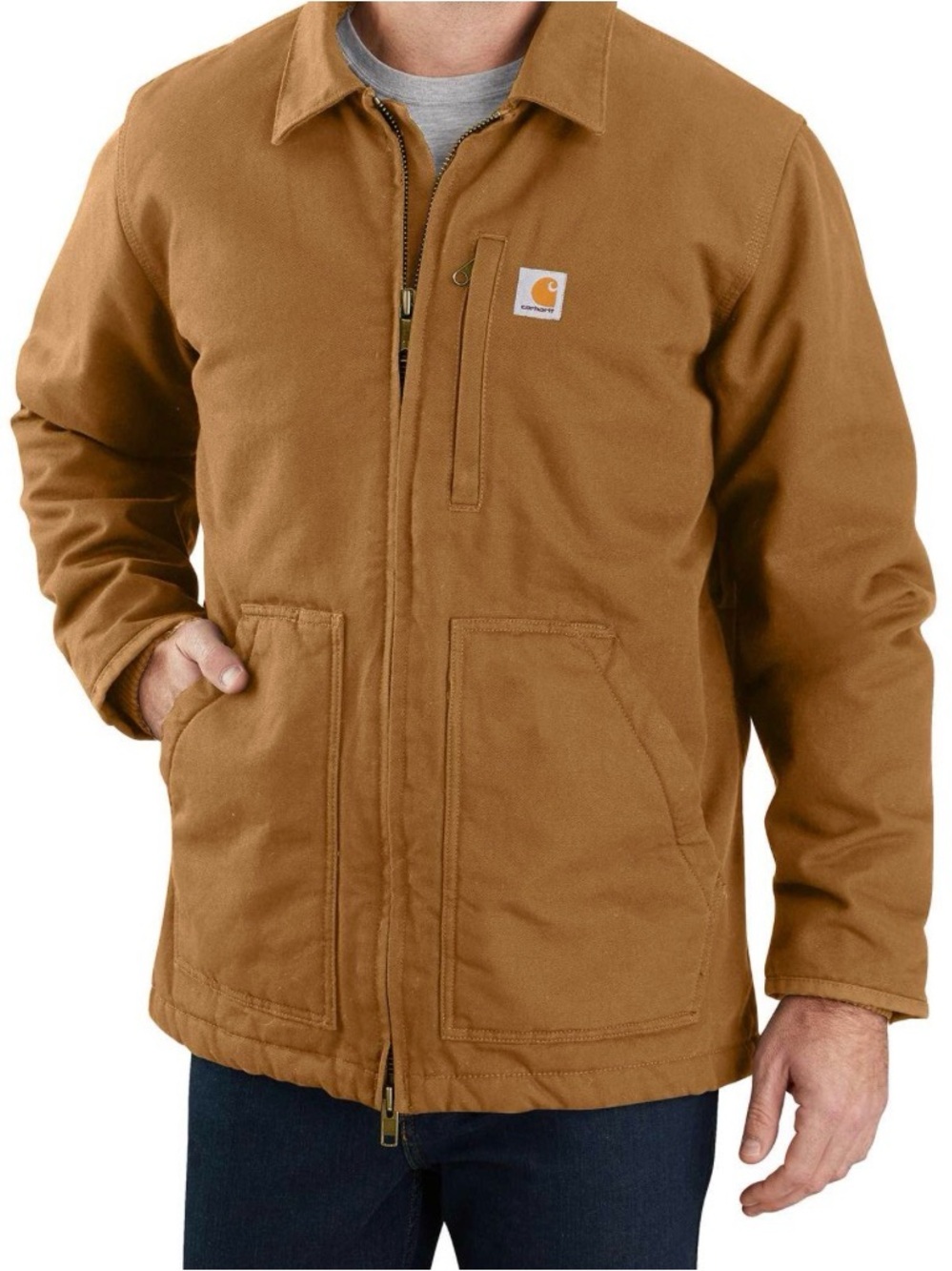 Carhartt Men's Tan Field Sherpa Lined Jacket